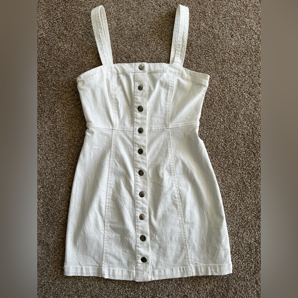 White denim mini dress from Forever 21, size M